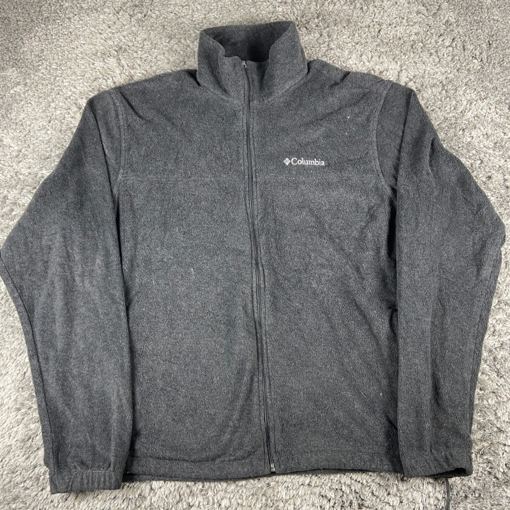 Columbia Steens Mountain 2.0 Full Zip Fleece Jacket Mens XL Grey Outdoors Active